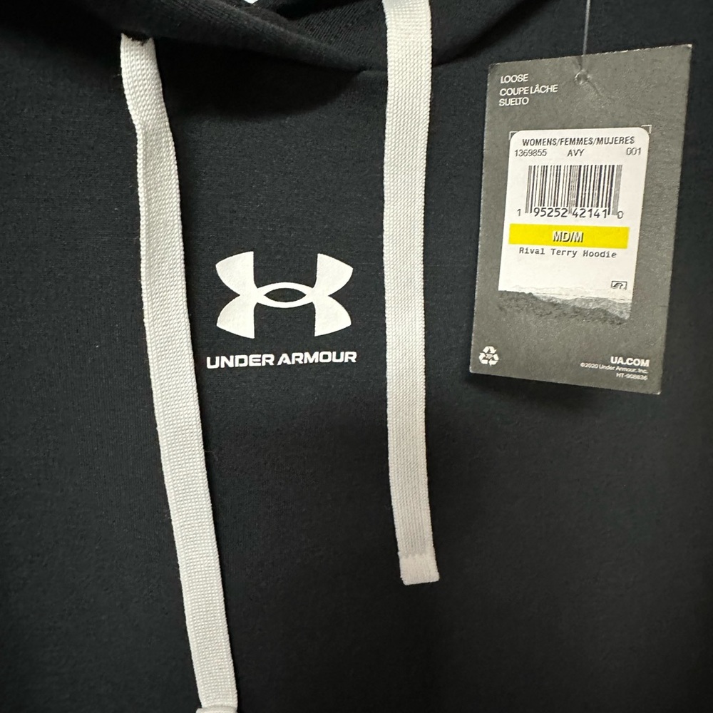 Women’s Under Armour UA Rival Medium Terry Hoodie New With Tag - Picture 2 of 8